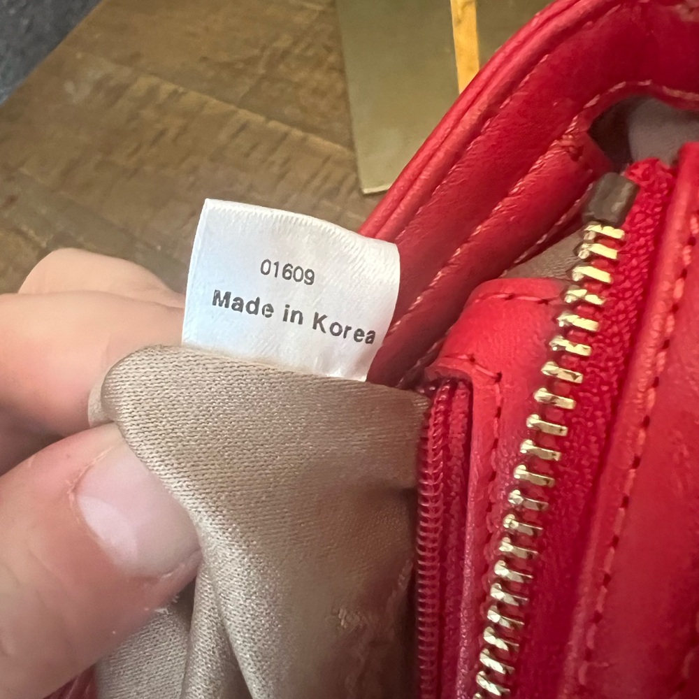 MCM Red Quilted Shoulder Bag with Gold Hardware - Picture 9 of 10